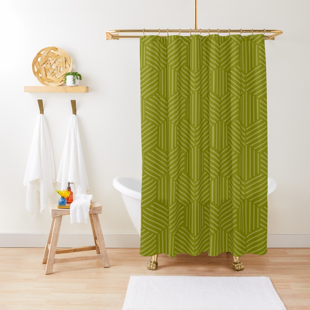 "Olive green knit pattern" Shower Curtain for Sale by TheWalnut Redbubble