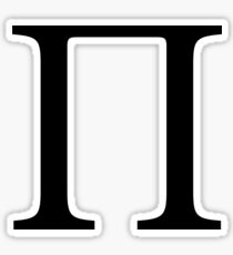 Pi Greek Letter Sticker