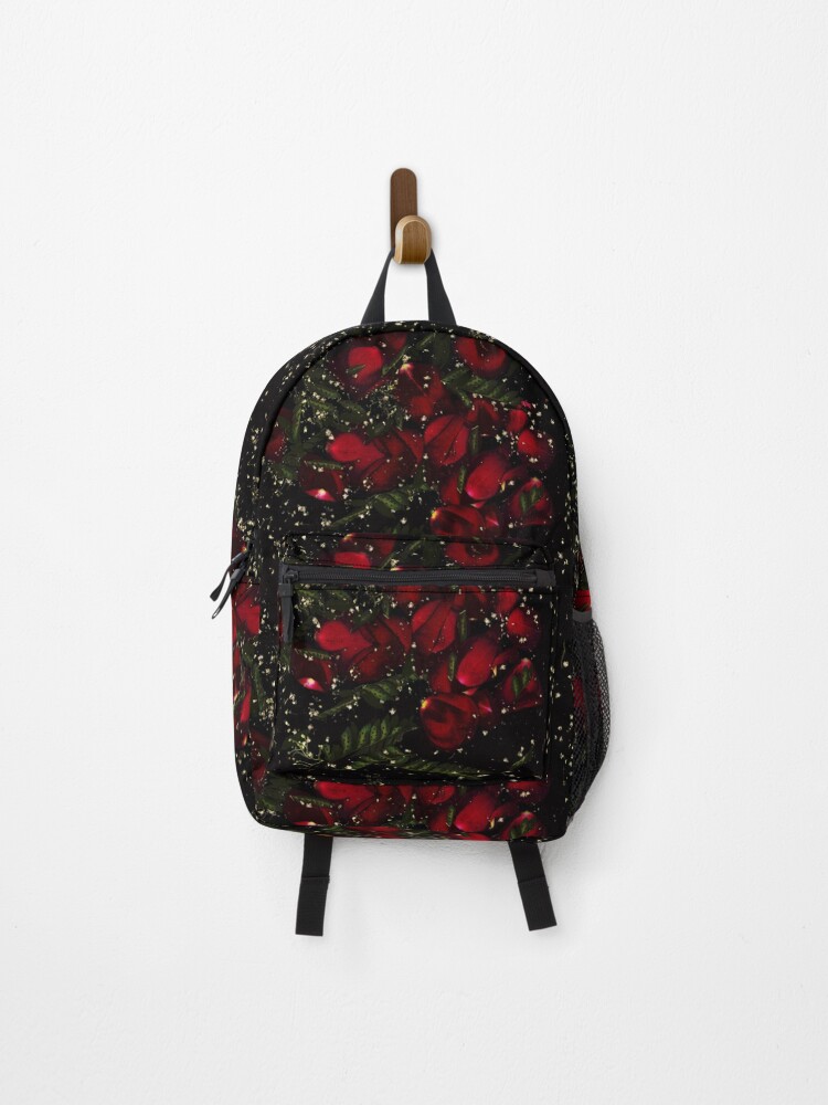 dark floral backpack