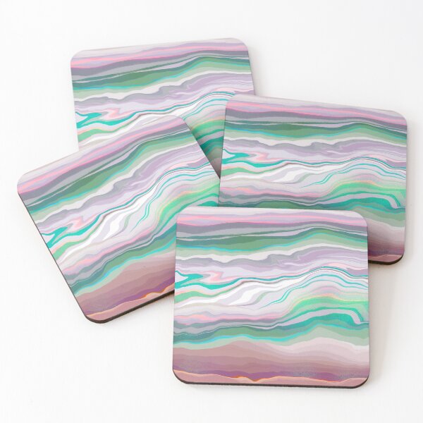 Item preview, Morning Abstract Rivers - Sparkly Pastels designed and sold by Squarebird.