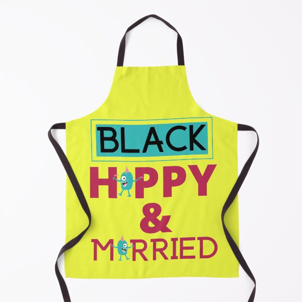 Item preview, Black Happy and Married - Yellow designed and sold by The Sober Art.