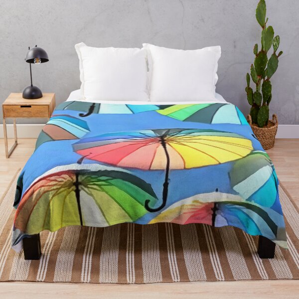 Item preview, Whimsical Floating Multicolored Umbrellas designed and sold by taiche.