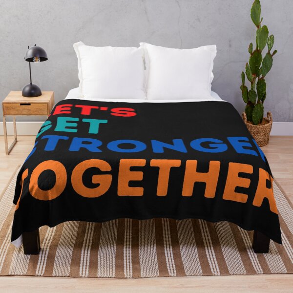Item preview, Let's Get Stronger Together Vintage Distressed Color Text designed and sold by DesignsofNote.