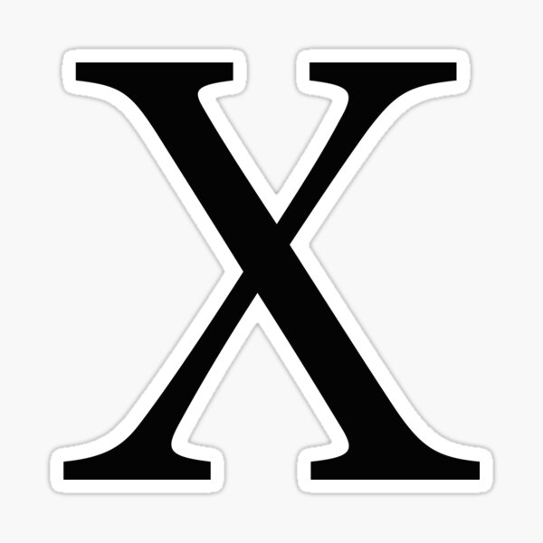 Chi Greek Letter Sticker