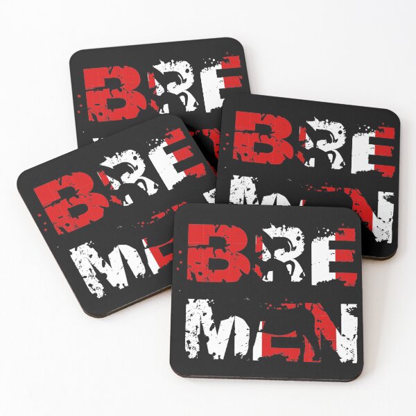 Item preview, Lettering Bremen with Bremen Town Musicians in the colors red and white designed and sold by froggy-stylecom.