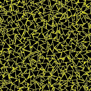 Artwork thumbnail, Black Yellow Triangle Pattern by DesignCodeStore