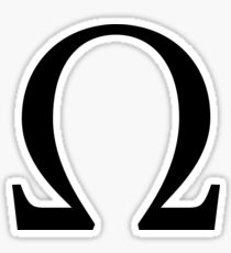 Omega Greek Letter Sticker