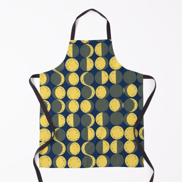 Item preview, Moon Phases repeat blue pattern designed and sold by Rokay Arts.