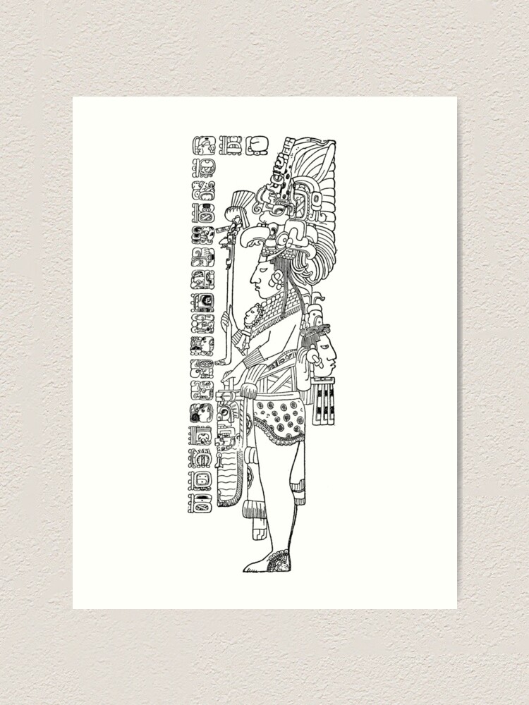 Mayan Art: Tzendales stela Field Sketch