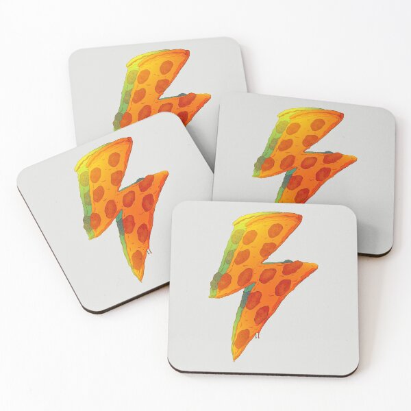 Item preview, Rebel Pizza Bolt | Bowie | Reusable Facemask | Washable Face Cover | Pizza Lover T Shirt | Wall Art | Thunder Lightning Bolt | Thunderstorm | Stuffed Crust Pizza Powered Engineer Design designed and sold by Any Color Designs.