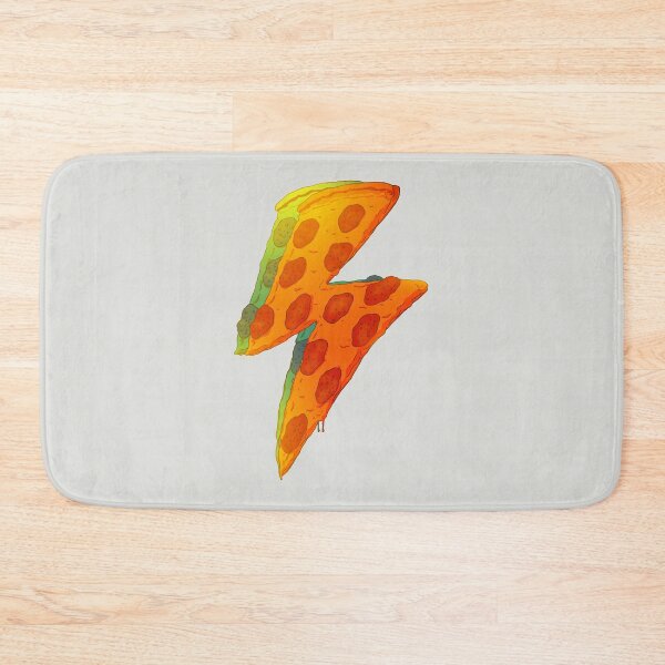 Item preview, Rebel Pizza Bolt | Bowie | Reusable Facemask | Washable Face Cover | Pizza Lover T Shirt | Wall Art | Thunder Lightning Bolt | Thunderstorm | Stuffed Crust Pizza Powered Engineer Design designed and sold by Any Color Designs.