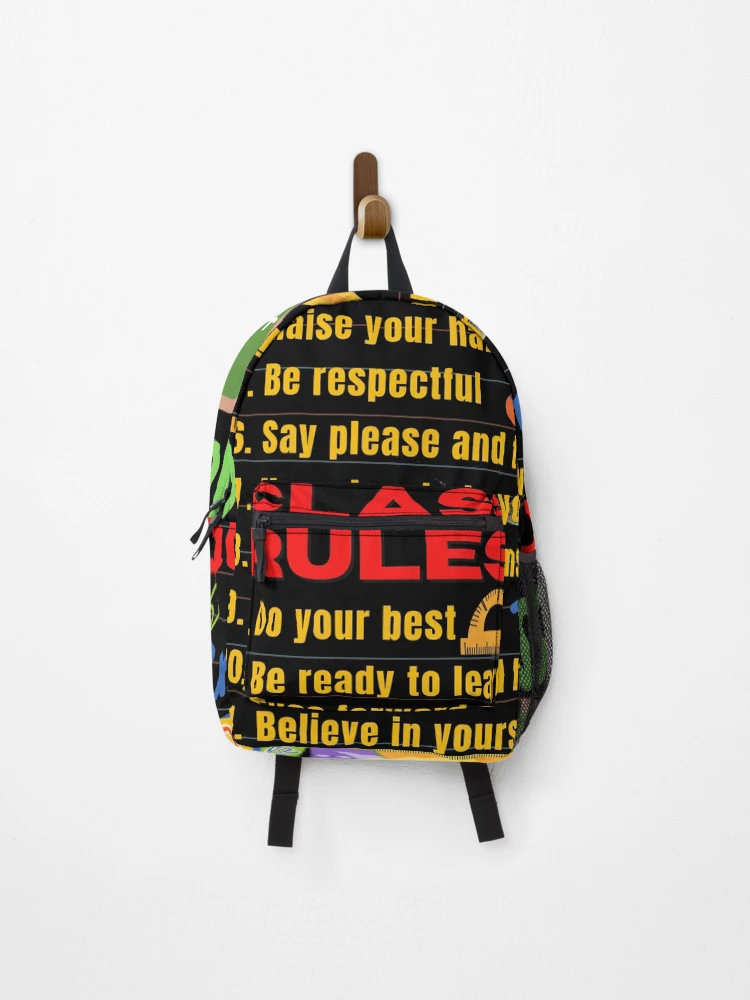 Thumbnail 1 of 3, Backpack, CLASSROOM RULES. designed and sold by MLTS777.