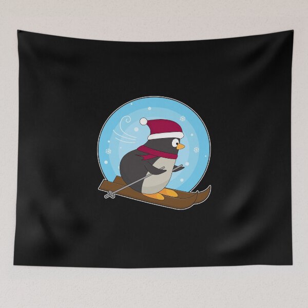 Aperçu de l'œuvre Penguin as Skier with Skis créée et vendue par Snabdesign84.
