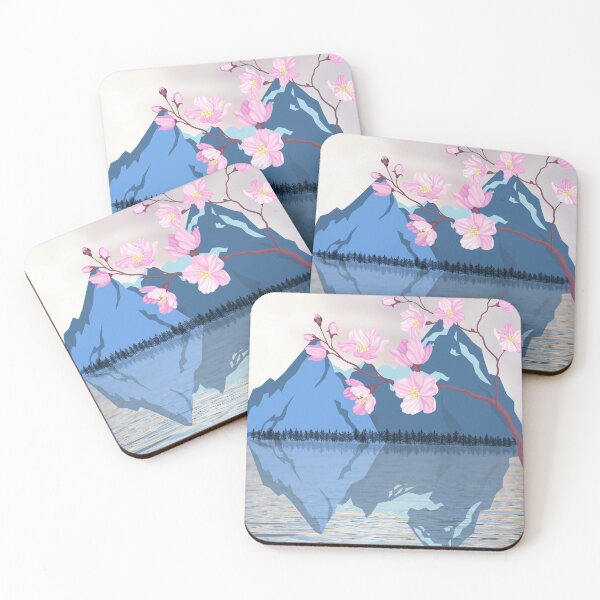 Item preview, Paisaje de montaña de flor de cerezo designed and sold by Aldo Daci.