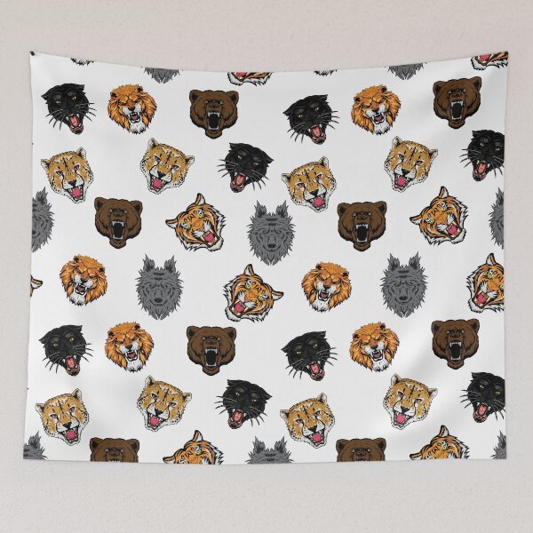 Item preview, Realistic animal heads, pattern and sticker pack designed and sold by nikolaj1301.