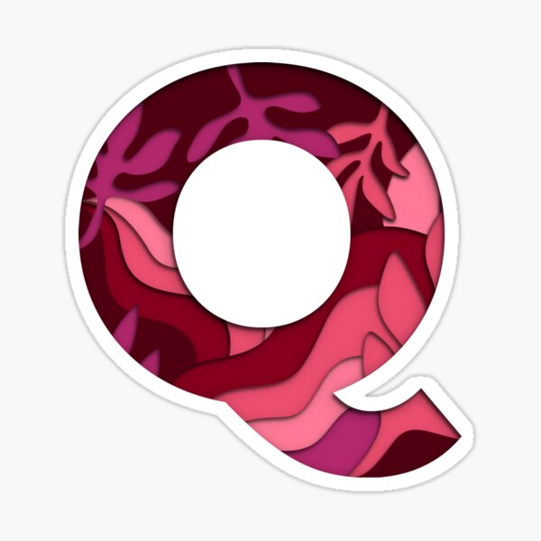 Item preview, 3D Papercut Alphabet -  Q - Girly Pink designed and sold by AuroCreatives.