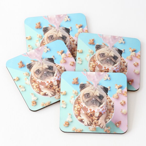 Item preview, Sweet Caramel Popcorn Pug designed and sold by toppopin.