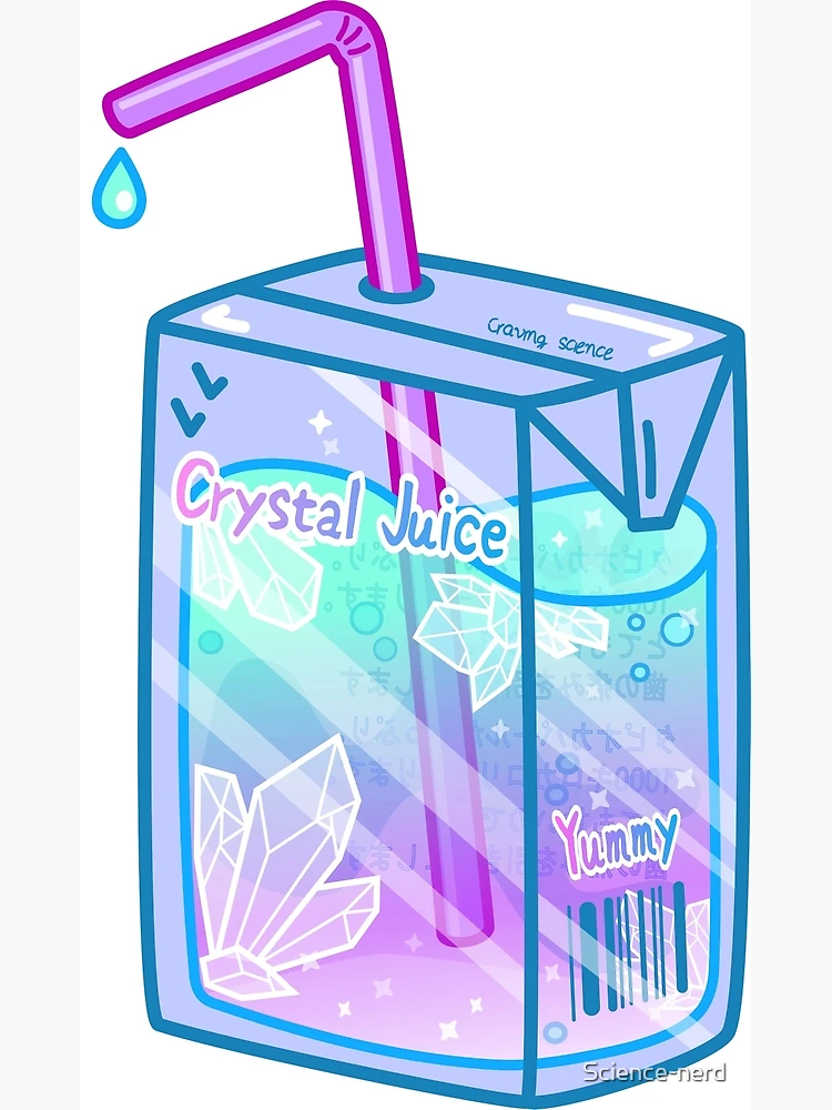 kawaii crystal juice bottle Poster for Sale by Science-nerd