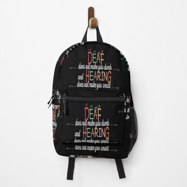 Item preview, DEAF DOES NOT MAKE YOU DUMB  AND HEARING DOES NOT MAKE YOU SAMRT designed and sold by melania-shop.