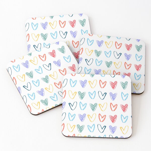 Item preview, Pastel rainbow-colored hearts designed and sold by Svetlana Piatigoskaia.