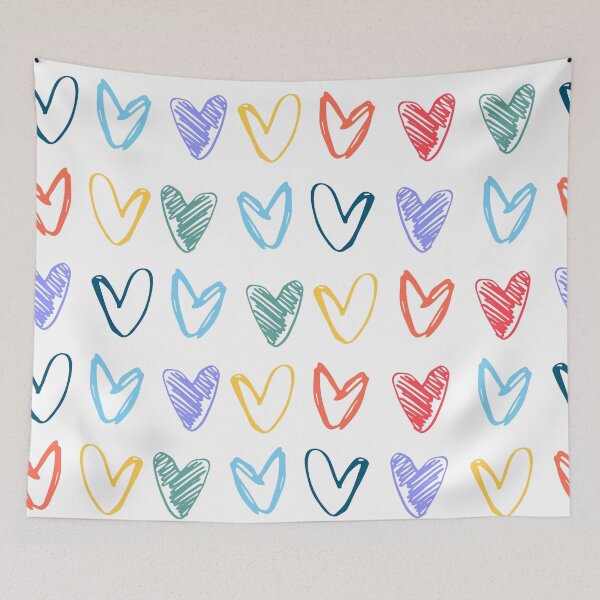 Item preview, Pastel rainbow-colored hearts designed and sold by Svetlana Piatigoskaia.