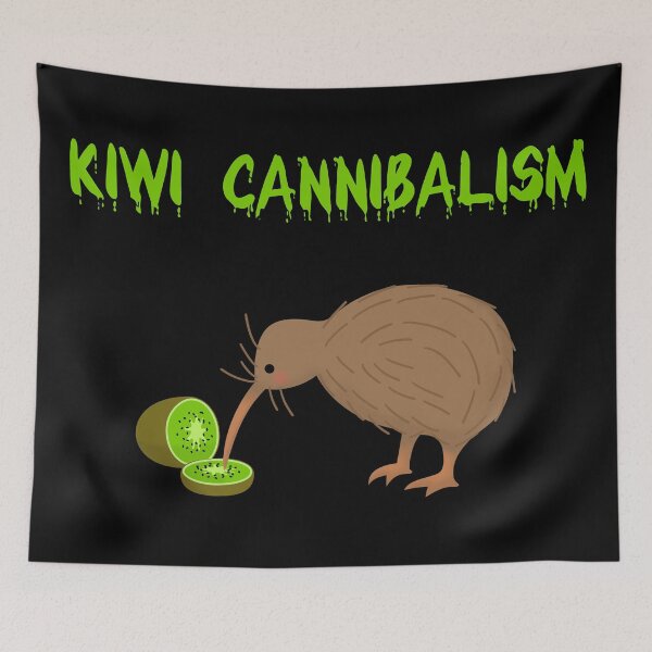 Item preview, Kiwi Cannibalism, Cute New Zealand Kiwi Bird Eating Kiwi Fruit designed and sold by Koalaslifestyle.