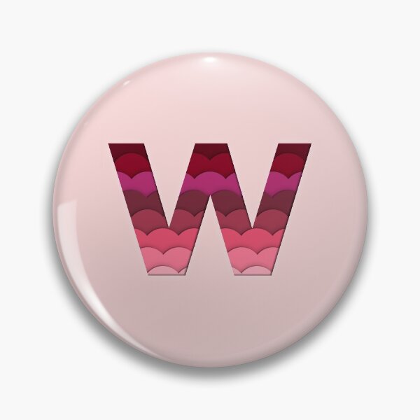 Item preview, f 3D Papercut Alphabet -  W - Girly Pink Waves designed and sold by AuroCreatives.