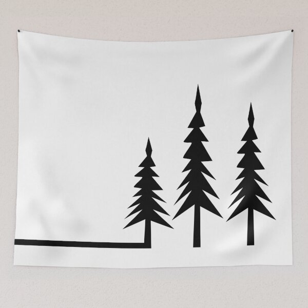 Item preview, Minimalist Tree Forest: Classic black edition designed and sold by Deegital18.