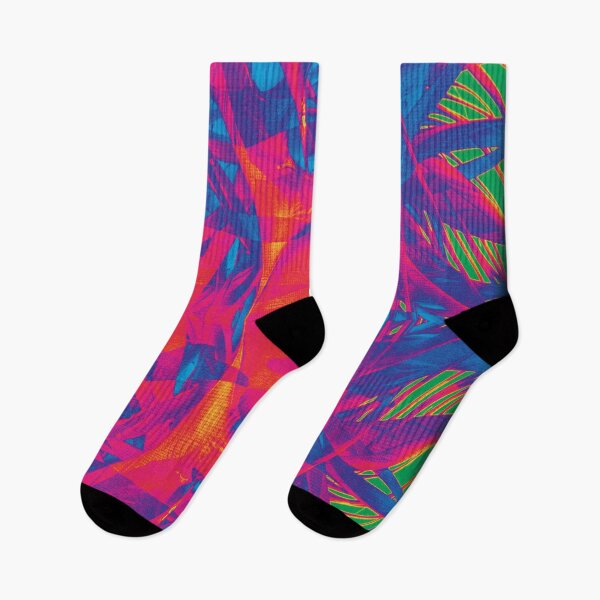 Item preview, Abstract Artwork Pink Green Blue Optical Illusion Print designed and sold by Mary Riley.