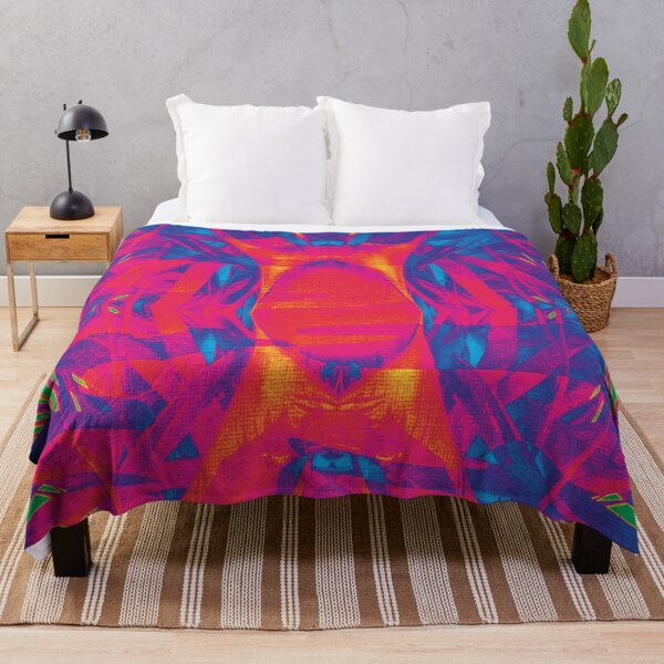 Item preview, Abstract Artwork Pink Green Blue Optical Illusion Print designed and sold by Mary Riley.