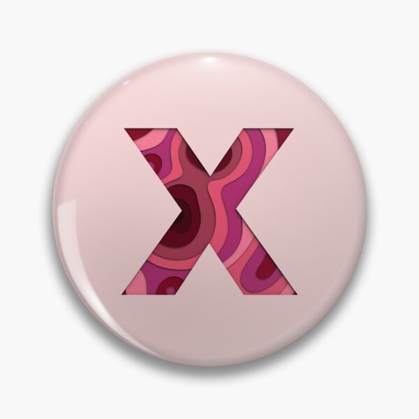 Item preview, 3D Papercut Alphabet -  X - Girly Pink Waves designed and sold by AuroCreatives.