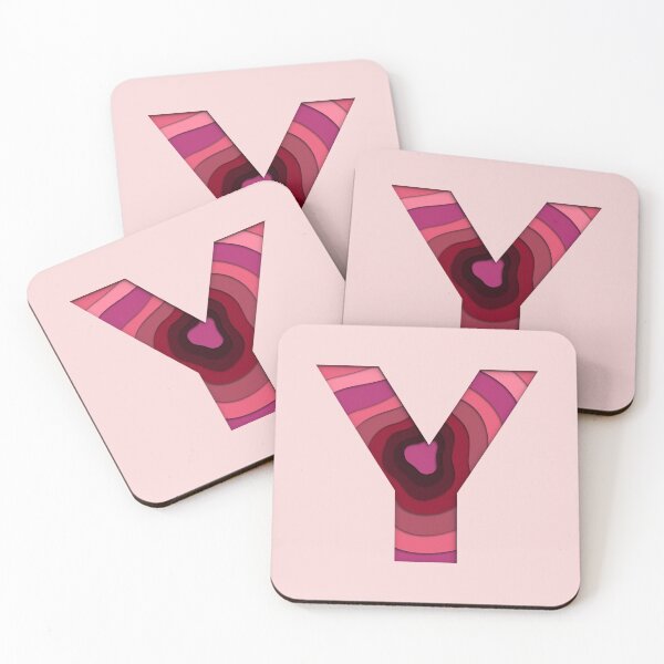 Item preview, 3D Papercut Alphabet -  Y - Girly Pink Waves designed and sold by AuroCreatives.