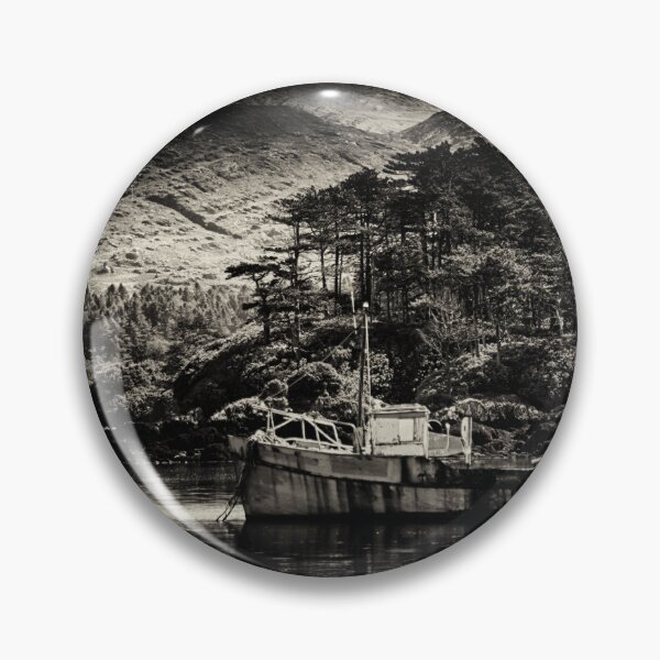 Item preview, Rustic Fishing Boat Beara Peninsula West Kerry Seascape Mountainscape Art Print designed and sold by ROADTROOPER.