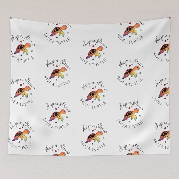 Item preview, Skip a Straw save a Turtle Save the Turtles designed and sold by Sioox.