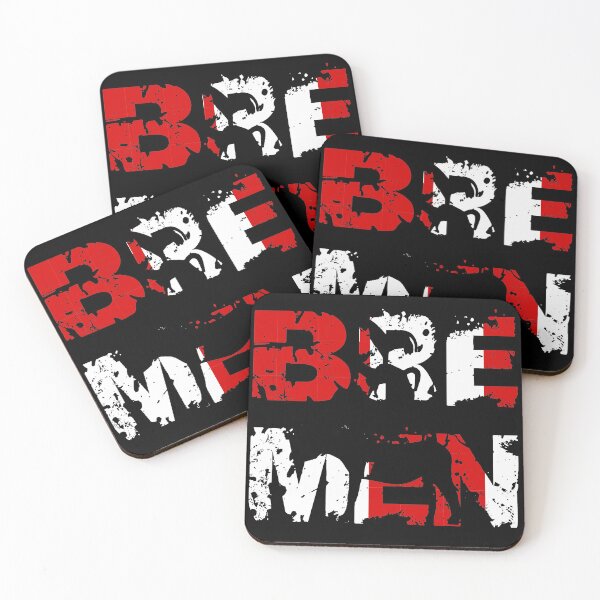 Item preview, Lettering Bremen with Bremen Town Musicians in the city colors red and white designed and sold by froggy-stylecom.