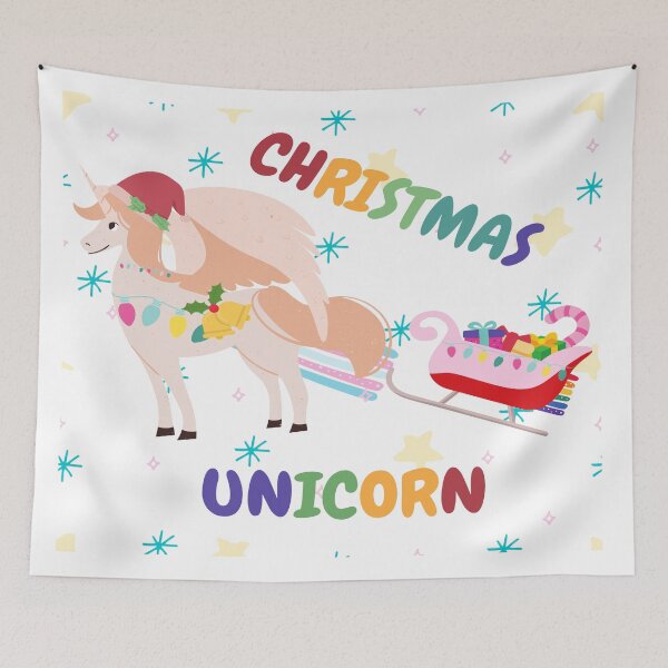 Item preview, Christmas Unicorn Gift Design designed and sold by Funny Munny Art.