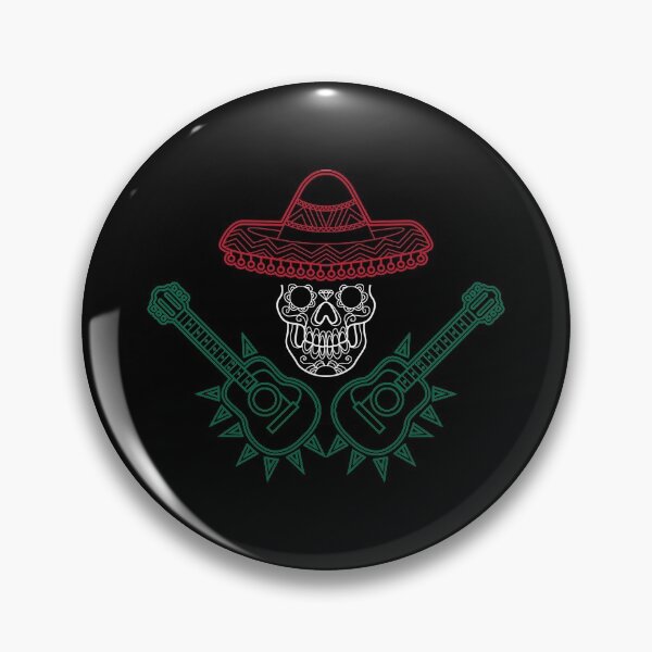 Artikelvorschau, Mexico Flag - Mexican Mariachi Skull Guitarist entworfen und verkauft von anziehend.