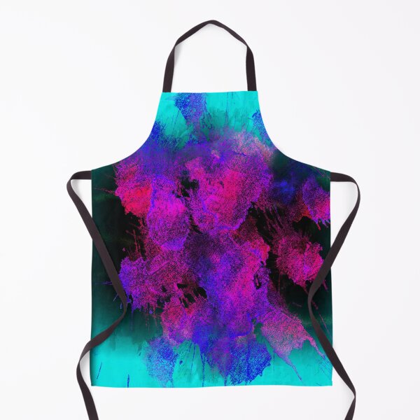 Item preview, Bright Abstract Art Mint Green With Pink Purple Paint Splats Print designed and sold by Mary Riley.