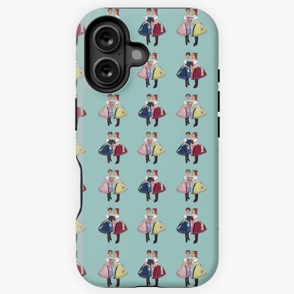 Girls of Velke Pavlovice / Holky z Velke Pavlovic on blue, Czech folklore, Moravian folklore, iPhone Tough Case