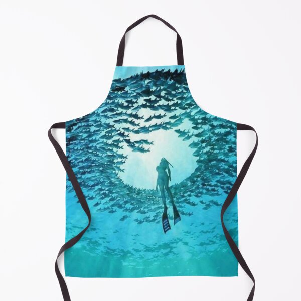 Item preview, The diver and her sharks. designed and sold by Karine Dupras.