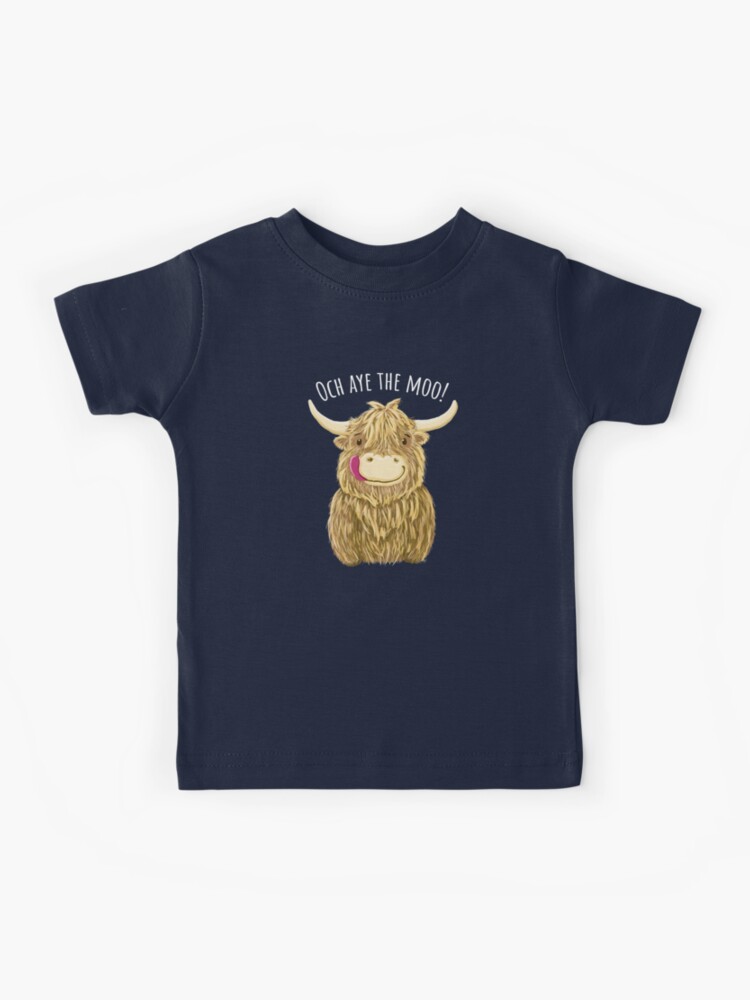 Cute Cartoon Scottish Highland Cow 'Och Aye' T-Shirt Cute Cartoon Scottish Highland Cow 'Och Aye' T-Shirt