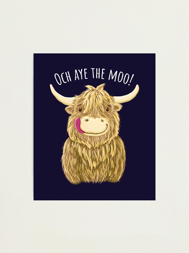 Cute Cartoon Scottish Highland Cow 'Och Aye' T-Shirt Cute Cartoon Scottish Highland Cow 'Och Aye' T-Shirt