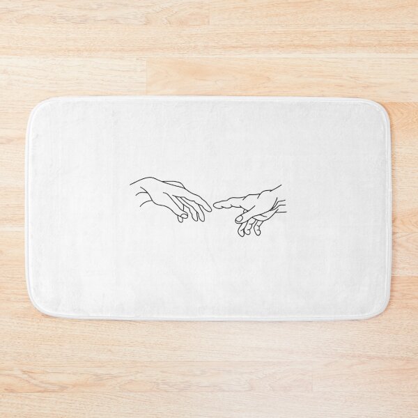 Item preview, Minimalistic touching hands design in black and white designed and sold by Sophie0854.