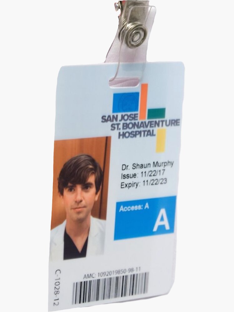 "Dr. Shaun Murphy Hospital Badge" Sticker for Sale by opmahoney Redbubble