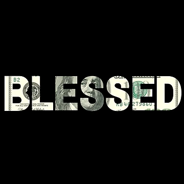 Artwork thumbnail, Blessed with Money Text Pattern by SimplePickUps