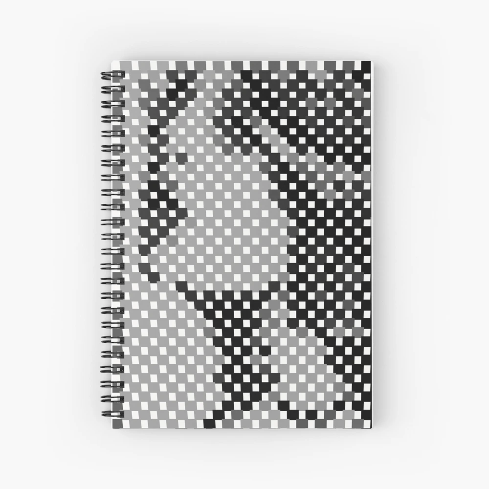 Pixel Art Optical Illusion Black and White Woman