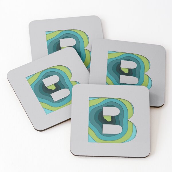 Item preview,  Papercut Alphabet -  B - Green Blue designed and sold by AuroCreatives.