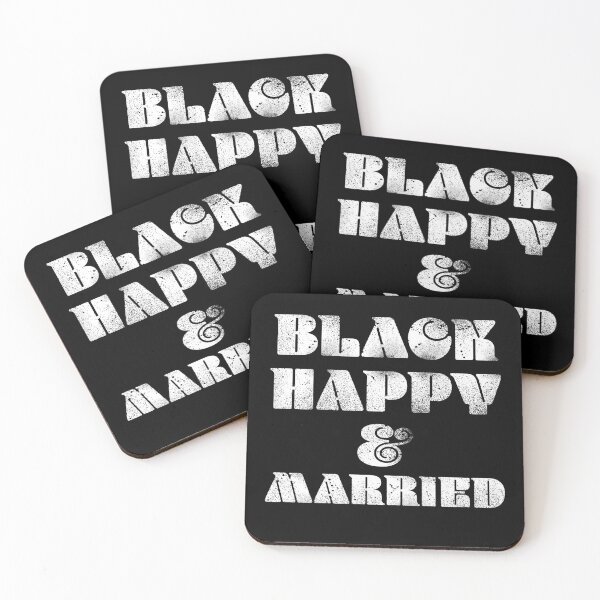 Item preview, Black happy and married designed and sold by mugginsne.
