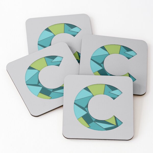 Item preview, 3D Papercut Alphabet -  C - Green Blue designed and sold by AuroCreatives.