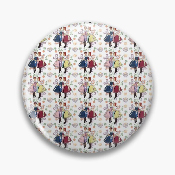 Item preview, Girls of Velke Pavlovice / Holky z Velke Pavlovic on patterned background, Czech folklore, Moravian folklore,  designed and sold by Folkiestore.